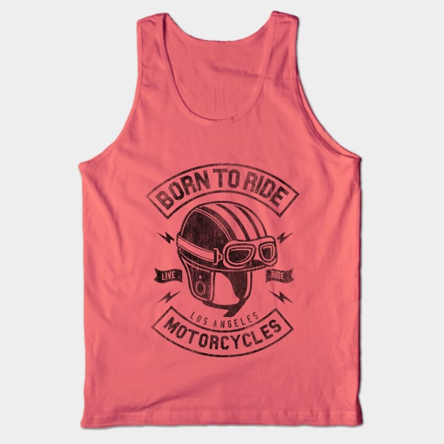 Born To Ride Cafe Racer Tank Top by DesignedByFreaks